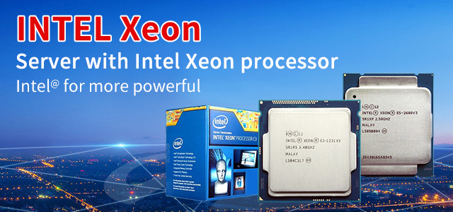 Server with Intel Xeon processor; Intel @ for more powerful