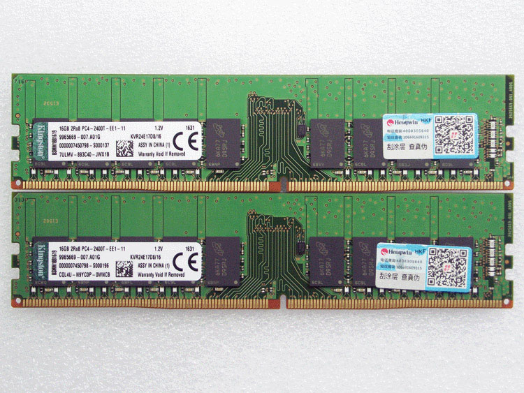 Kingston 16G ECC DDR4 2400 KVR24E17D8/16